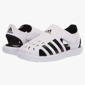 Adidas white and black toddler water sandals